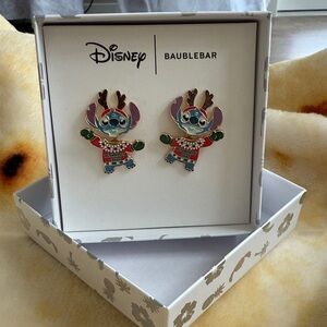 BaubleBar Disney Stitch Festive Earrings